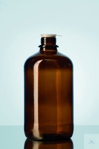 Amber glass screw cap bottle 2.5L