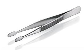 Stainless steel forcep for cover glass, 105mm