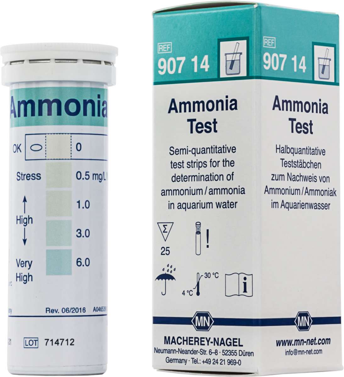 Ammonia Test (Tube of 25 test strips)