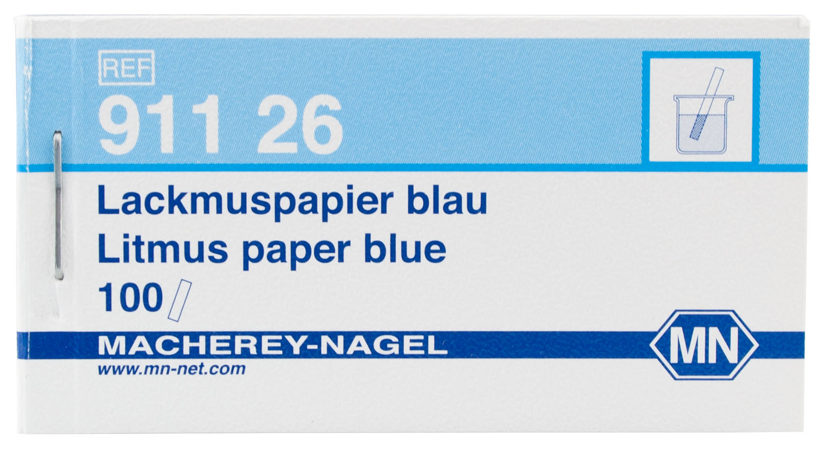 Blue litmus paper (Per booklet of 100 strips)