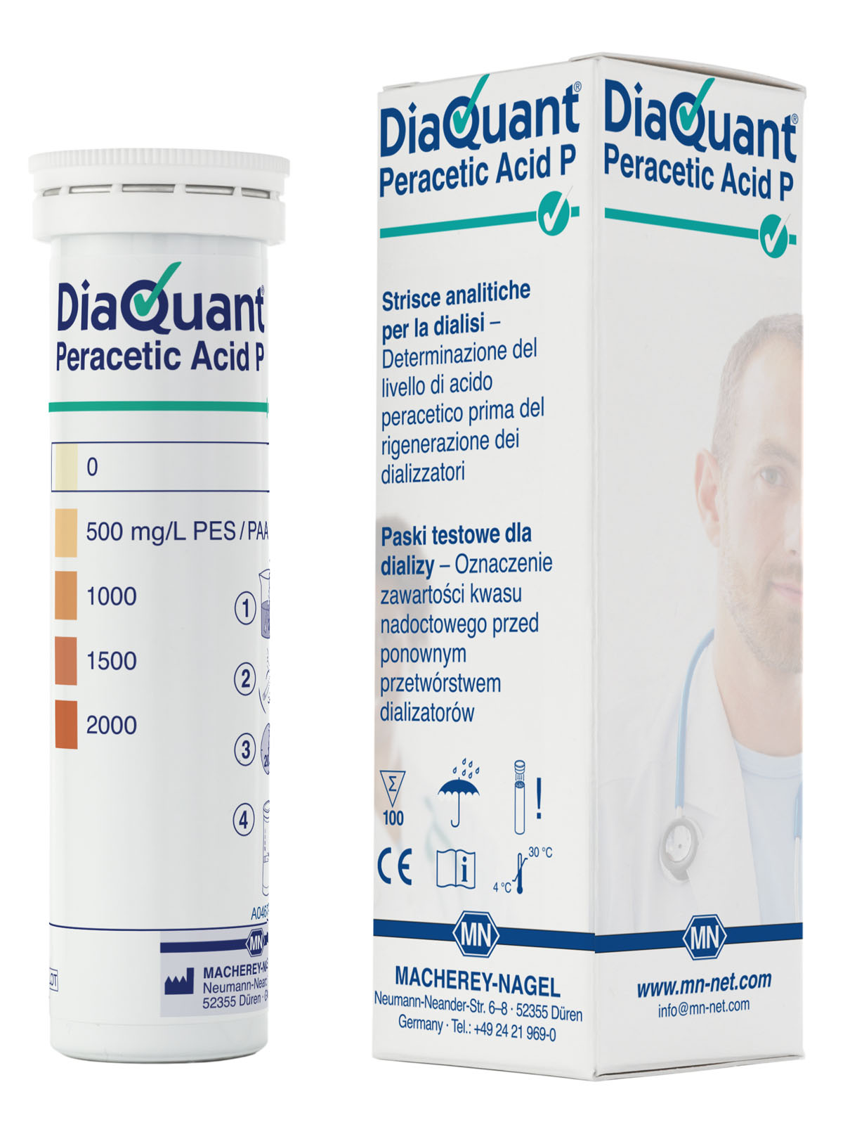 DiaQuant Peracetic acid P (Tube of 100 test strips)