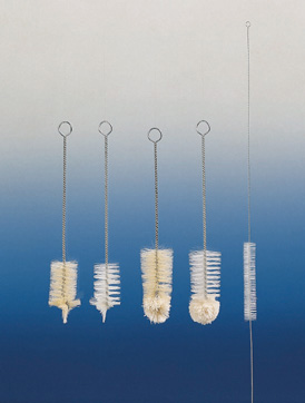 Test tube brush 16mm (for tubes 12-16mm) (nylon with cotton tip) (Per pack of 10 pcs)