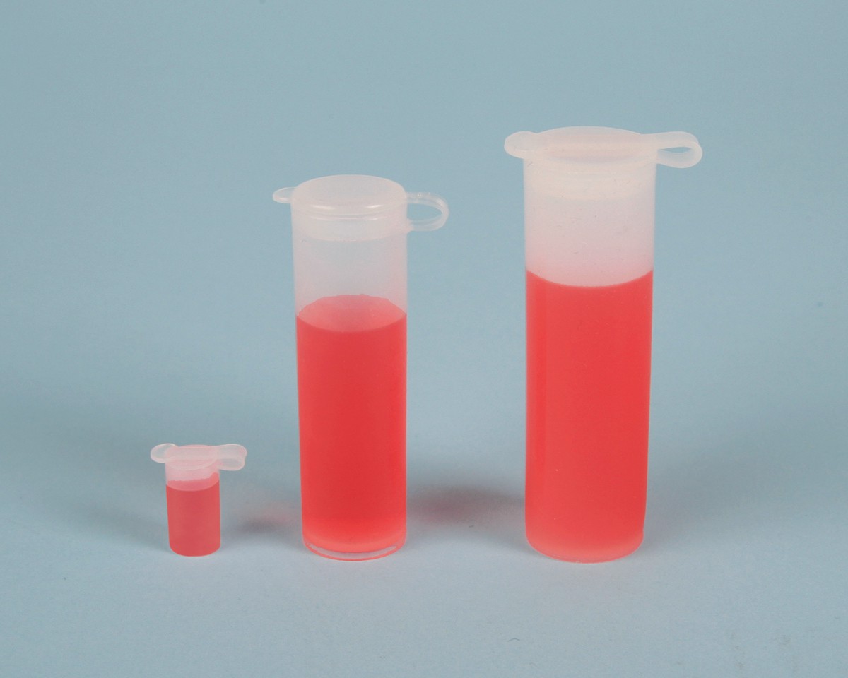 Sample PE vials 7.39ml with captive closure (Per bag of 12 pcs)