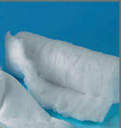 Non-absorbent cotton wool, white (Per roll of 500g)