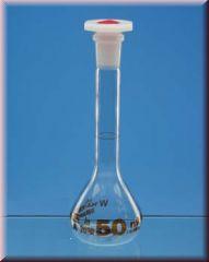 Glass volumetric flask 5ml with PP stopper 10/19, Class A