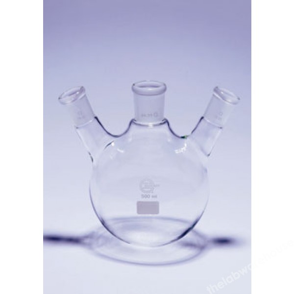 Glass round bottom flask 2L, 3 neck, centre socket 24/29, side sockets 19/26