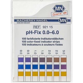 pH paper 0.0 to 6.0 (p/100) 