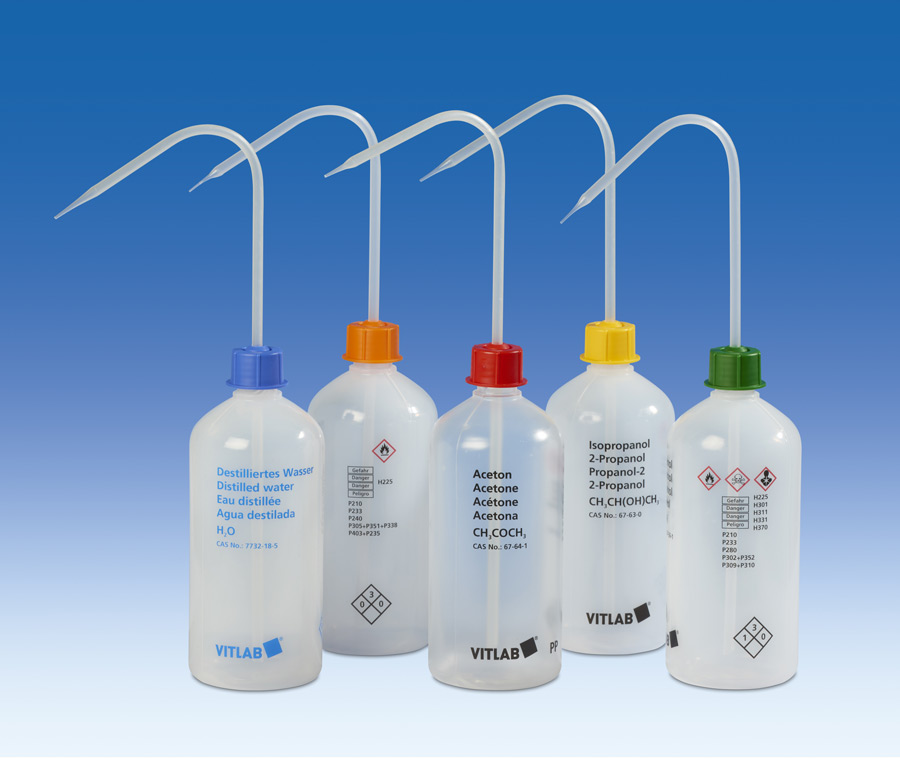 VITSAFE safety wash bottle 250ml (Acetone) (Per pack of 12 pcs)