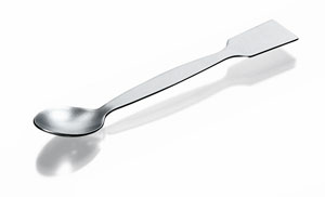 Stainless steel spatula with spoon end, 210mm