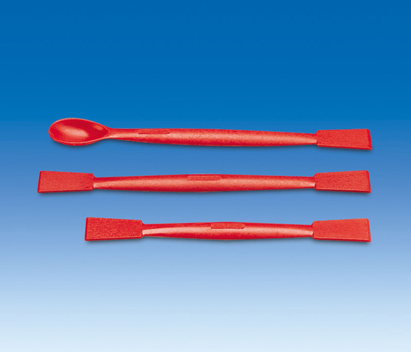 Plastic double spatula 150mm (red), PA