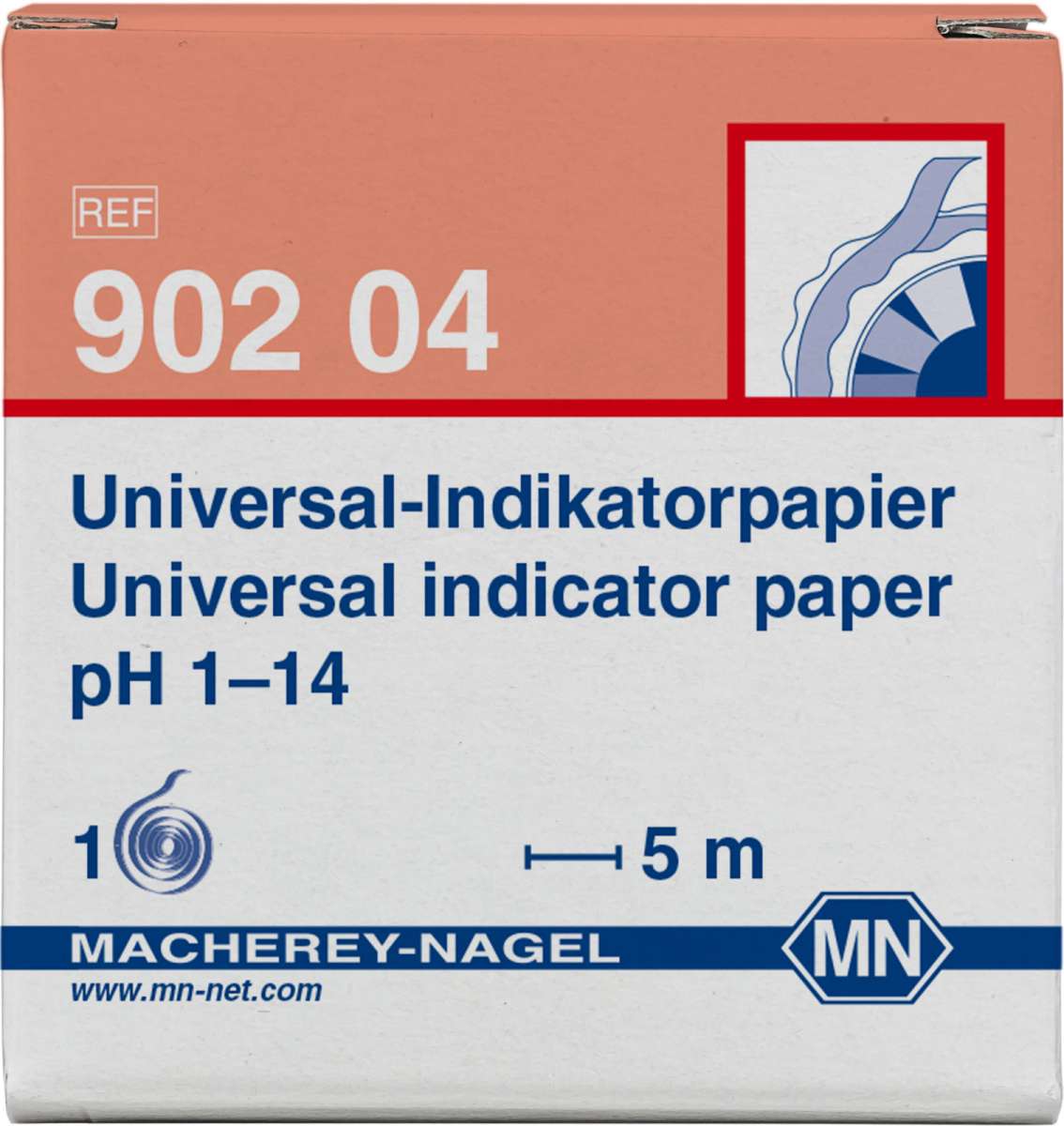 Universal indicator paper pH 1 to 14 (Reel of 5m length and 7mm width)