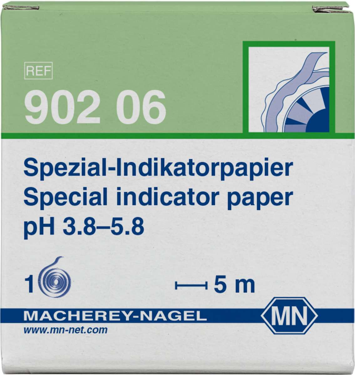 Refill pack for Special indicator paper pH 3.8 to 5.8 (3 reels of 5m length and 7mm width)