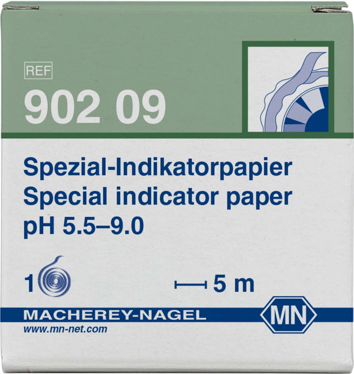 Refill pack for Special indicator paper pH 5.5 to 9.0 (3 reels of 5m length and 7mm width)