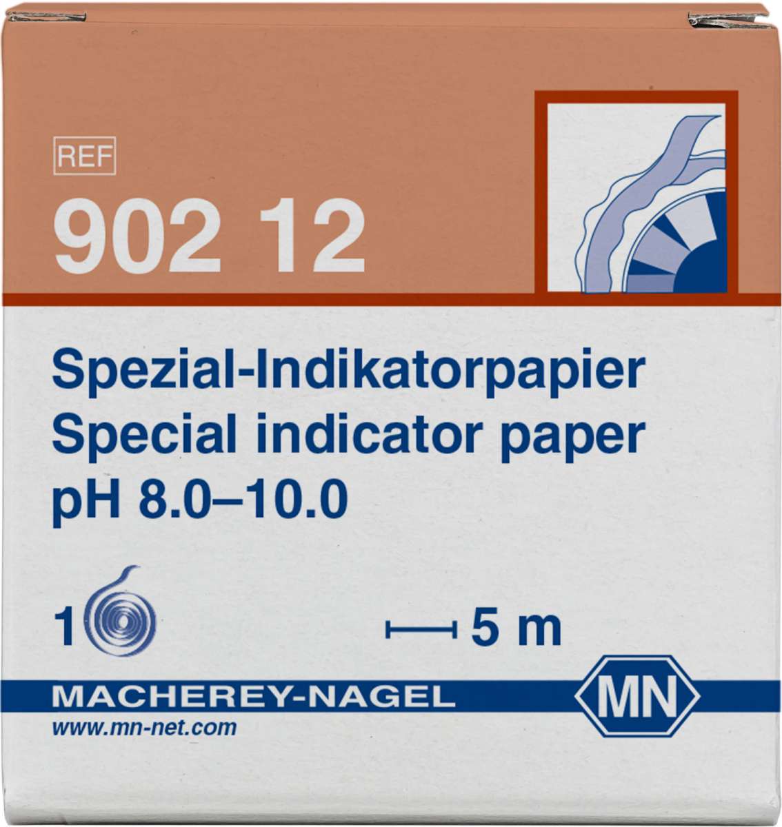Refill pack for Special indicator paper pH 8.0 to 10.0 (3 reels of 5m length and 7mm width)