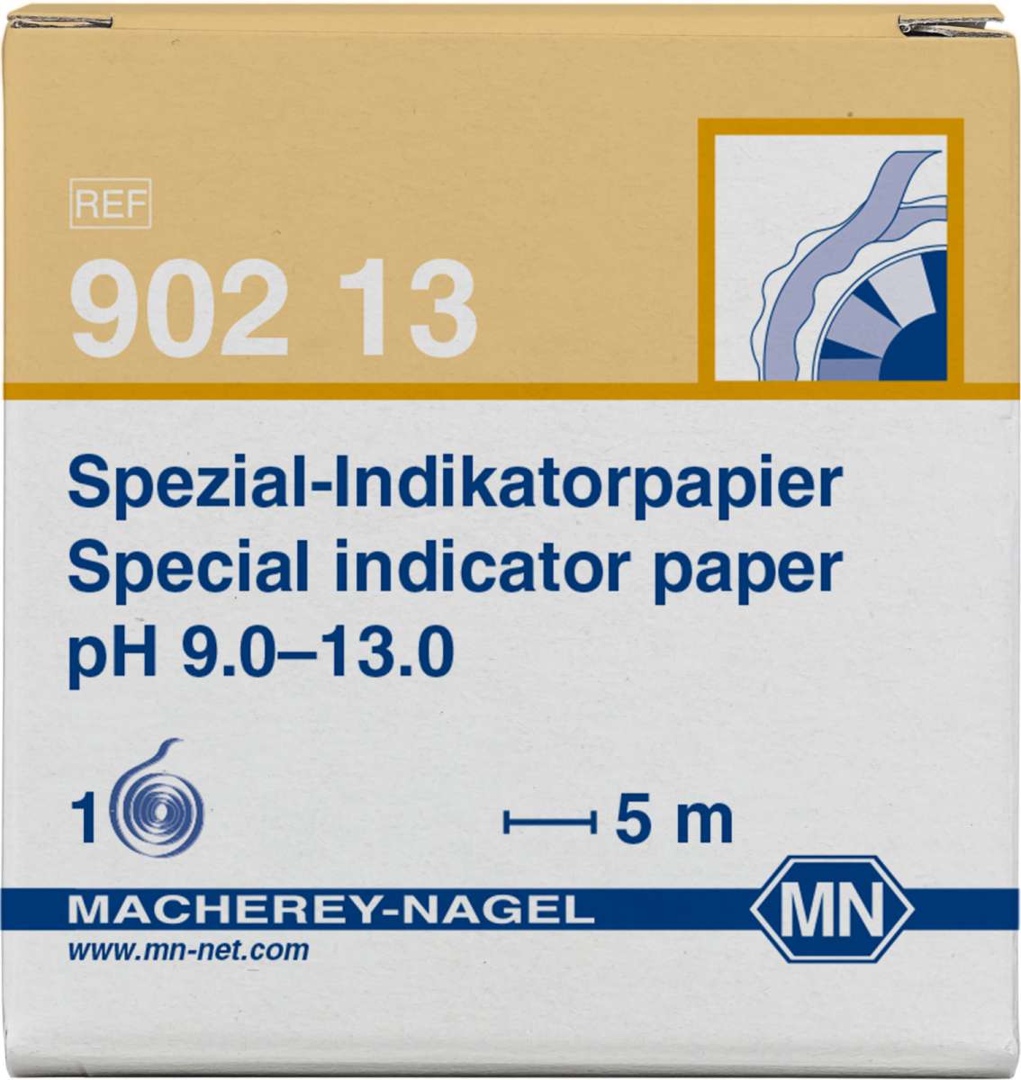 Refill pack for Special indicator paper pH 9.0 to 13.0 (3 reels of 5m length and 7mm width)