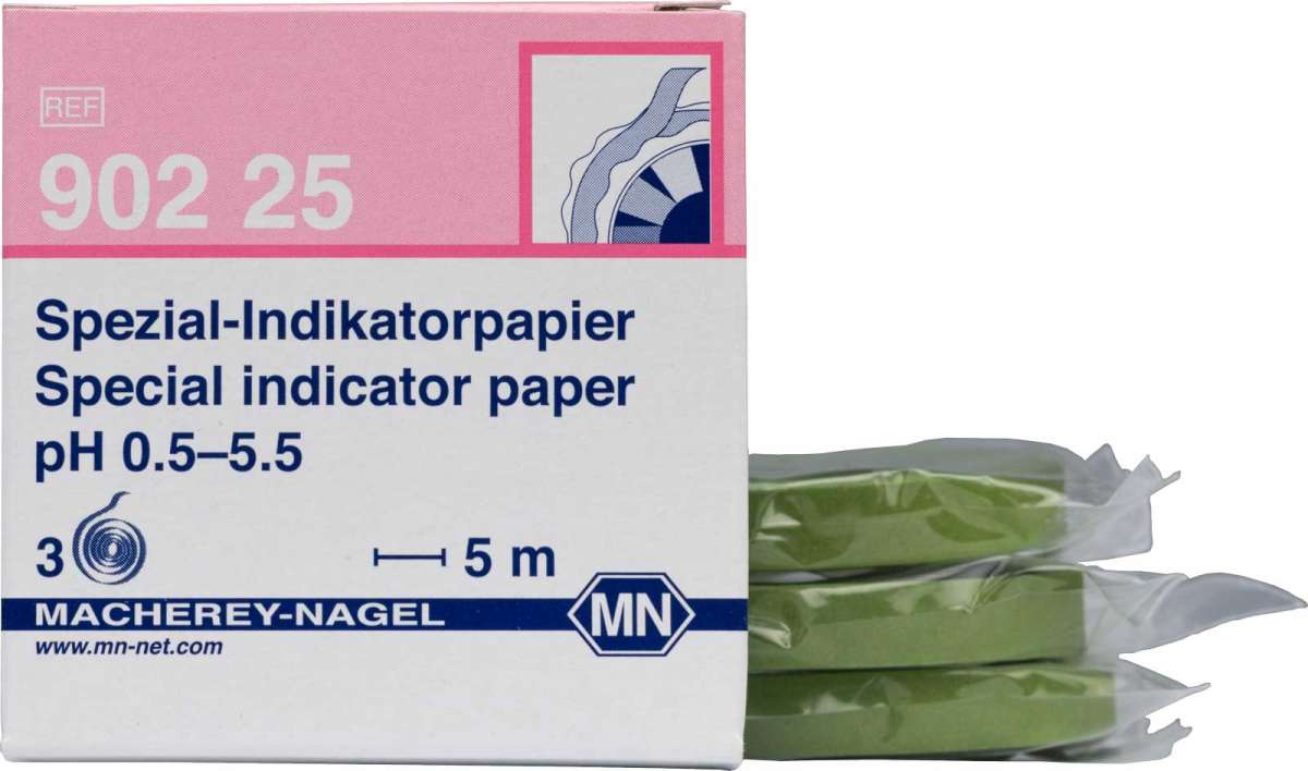 Refill pack for Special indicator paper pH 0.5 to 5.5 (3 reels of 5m length and 7mm width)