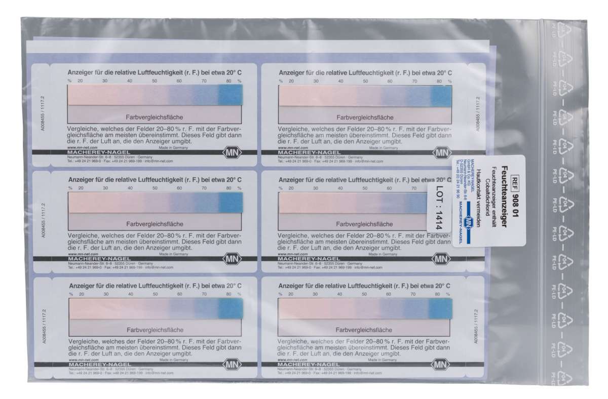 Humidity indicator 20-80% RH (Bag of 12 self-adhesive test labels)