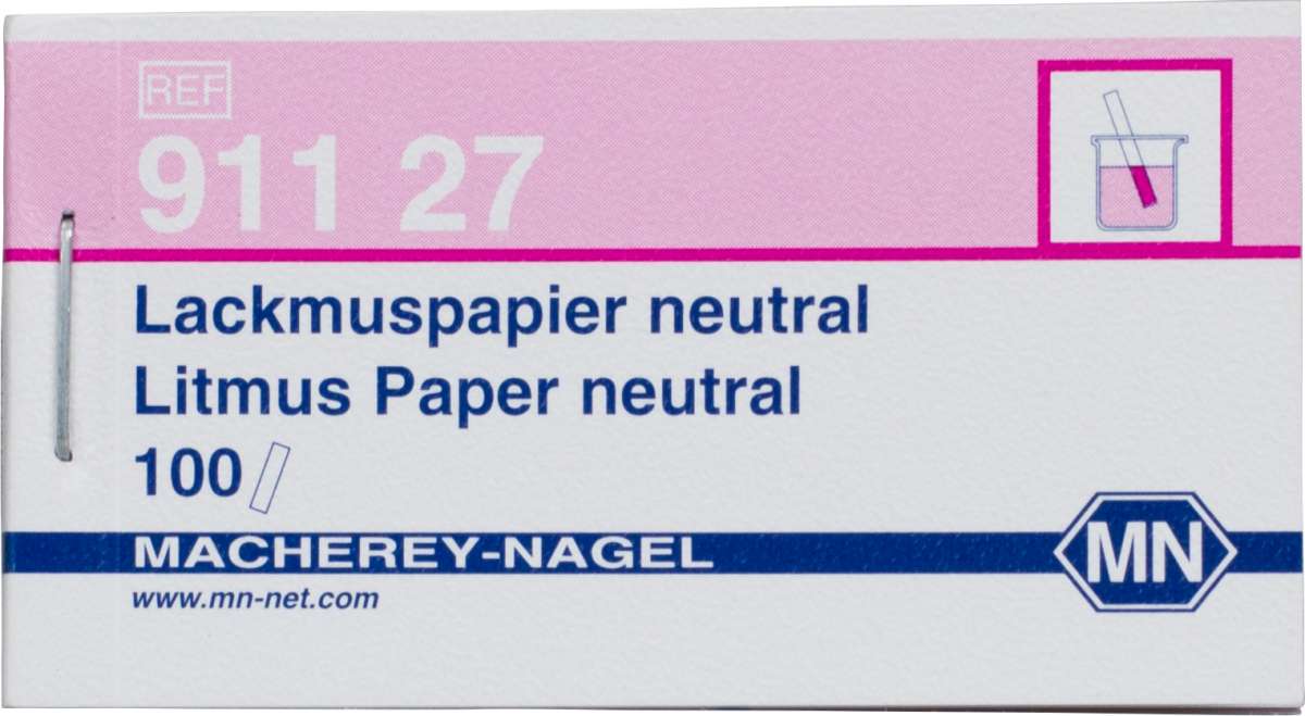 Neutral litmus paper, pH: 5.0 - 8.0 (Booklet of 100 strips)