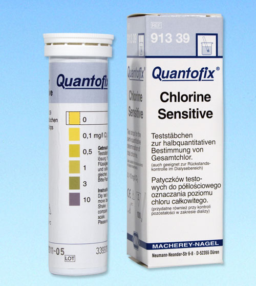 QUANTOFIX Chlorine Sensitive (Tube of 100 test strips)