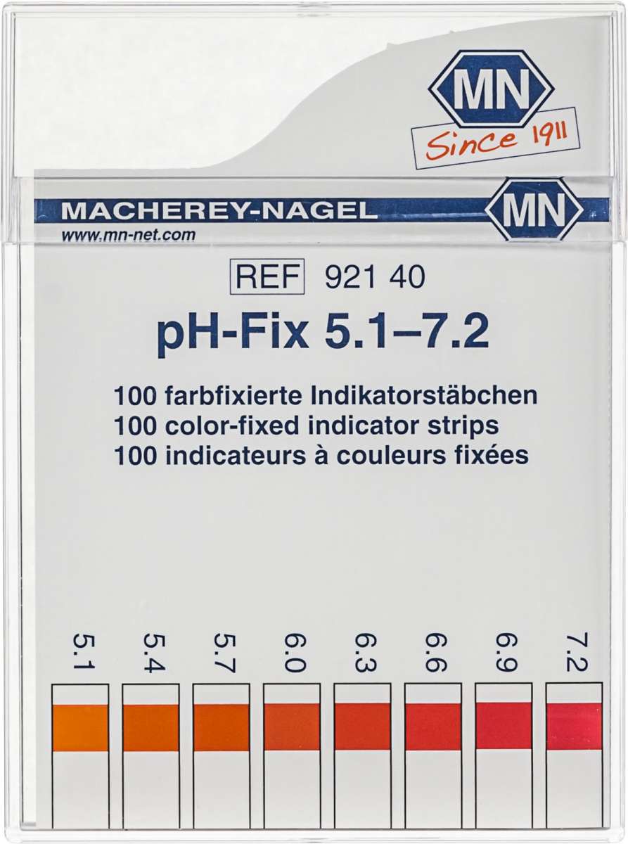 pH test strips 5.1 to 7.2 (Box of 100 pcs)