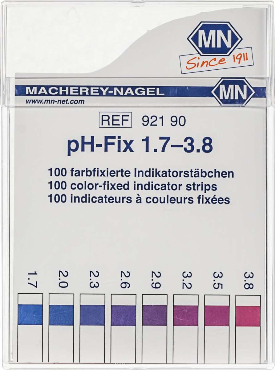 pH test strips 1.7 to 3.8 (Box of 100 pcs)
