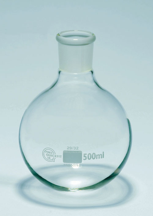 Round bottom flask 50ml, short neck, 14/23