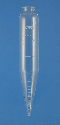 Glass Centrifuge Tube 100ml, Cone Shape, ASTM D96