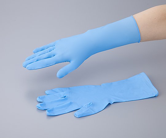 CLEAN KNOLL Nitrile Gloves Long (Powder Free)  Blue M 100 Pieces