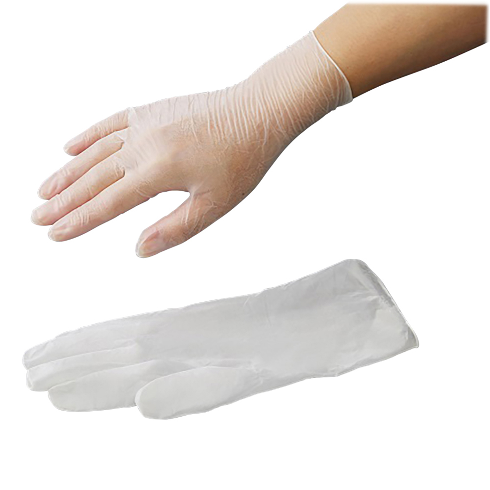 AZFIT Super Pure Gloves PVC Powder Free Clean Pack L 1 Box (50 Pieces/Bag x 2 Bags)