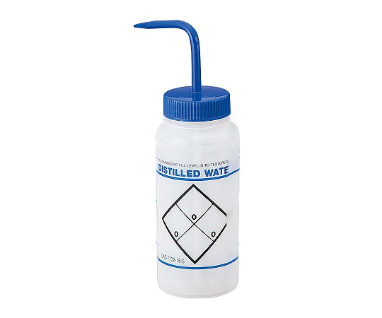 Washing Bottle with Label Distilled Water