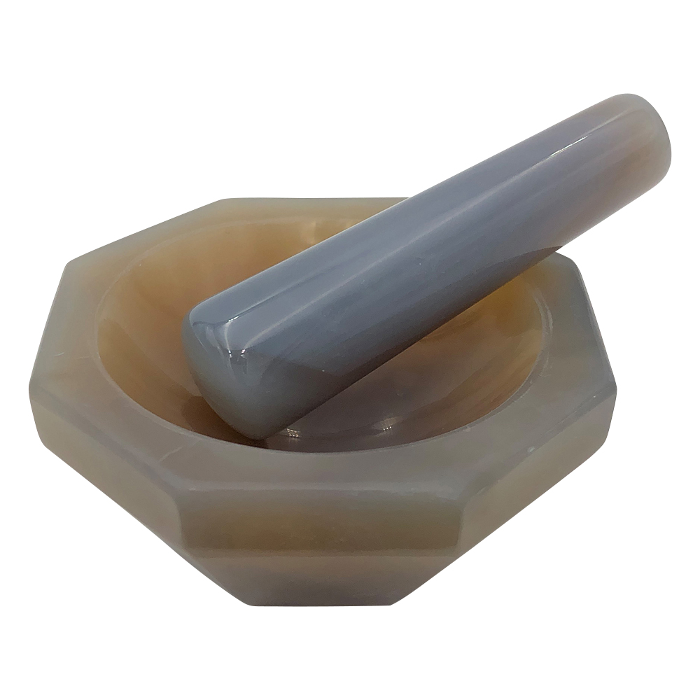 Agate Mortar 55 x 70 x 13 with Pestle