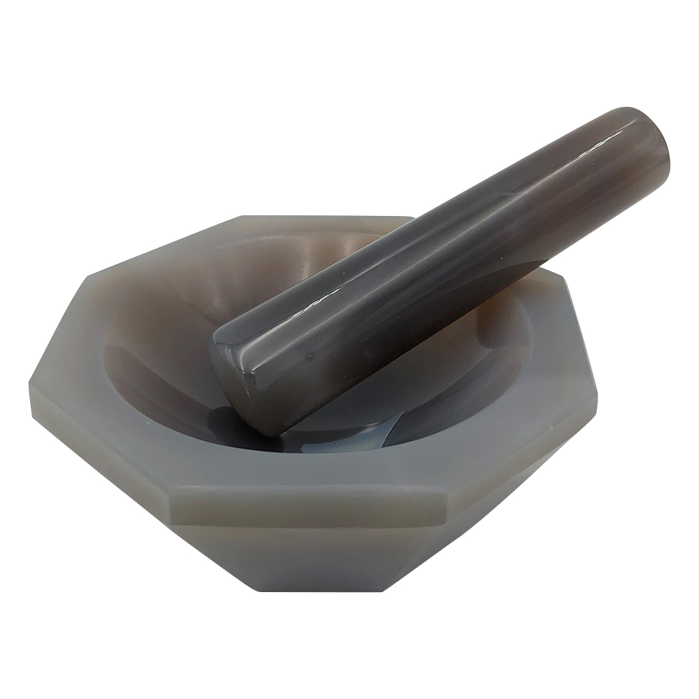 Agate Mortar 80 x 100 x 24 with Pestle