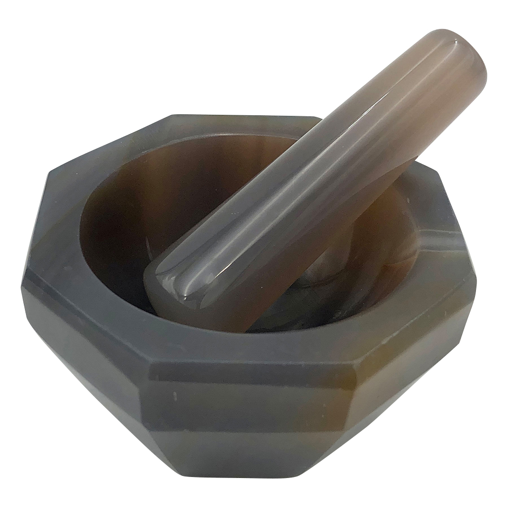 Agate Mortar 55 x 70 x 20 with Pestle