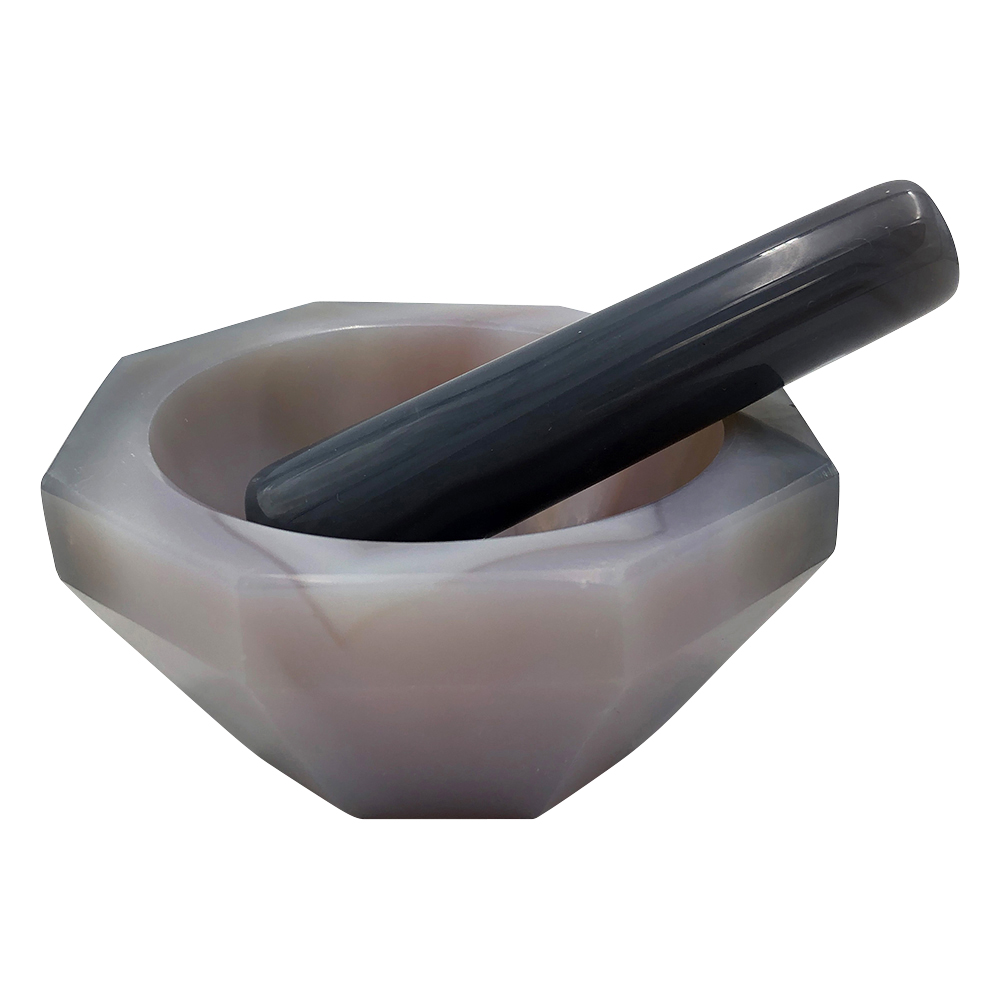 Agate Mortar 80 x 100 x 32 with Pestle