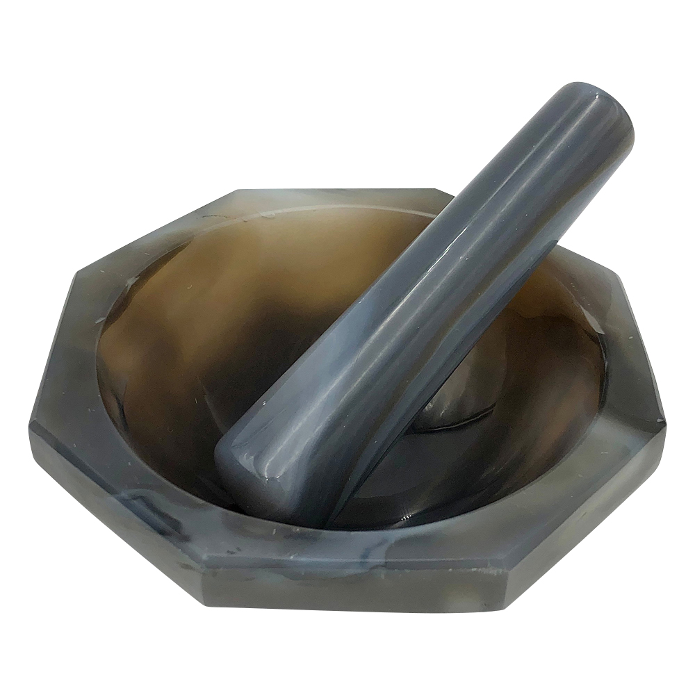 Agate Mortar 100 x 120 x 40 with Pestle