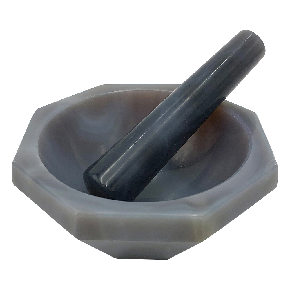 Agate Mortar 110 x 130 x 42 with Pestle