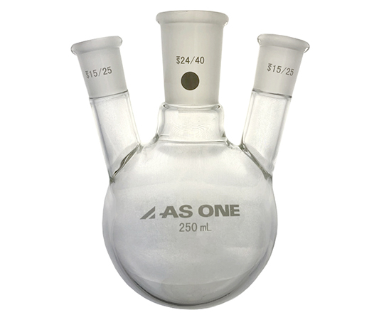 3 Neck Flask 250 Side Tube Ground Glass Joint 15/25