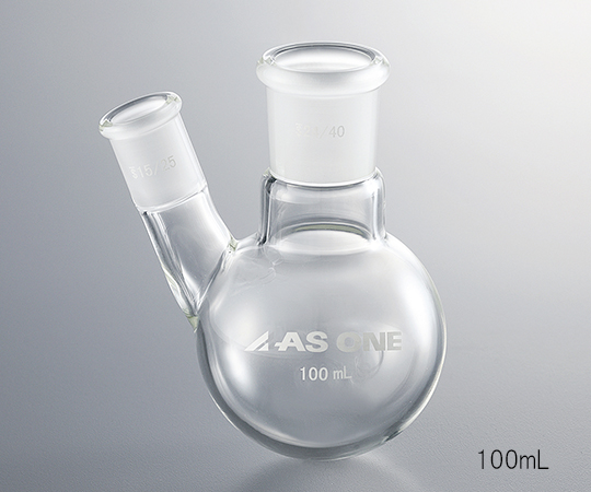2 Neck Flask 250mL Side Tube Ground Glass Joint 15/25