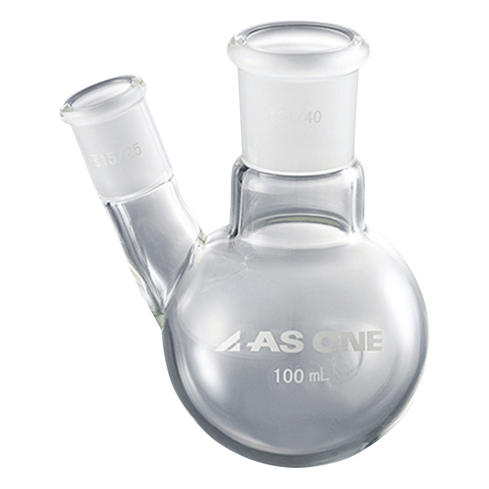 2 Neck Flask 100mL Side Tube Ground Glass Joint 15/25