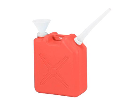 Waste Liquid Collection Container Square Type Red 20L with Funnel