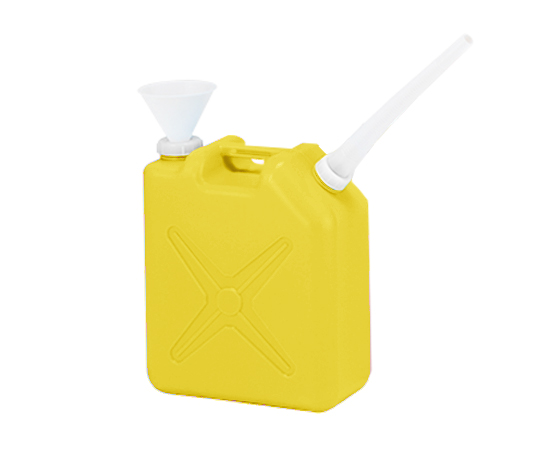 Waste Liquid Collection Container Square Type Yellow 20L with Funnel