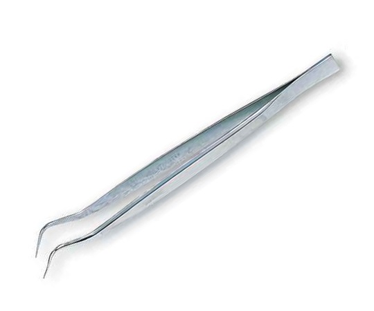 Stainless Steel Tweezers Dentistry Bent 160mm