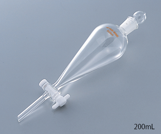 Squibb Type Separatory Funnel with Teflon(R) Plug 200mL