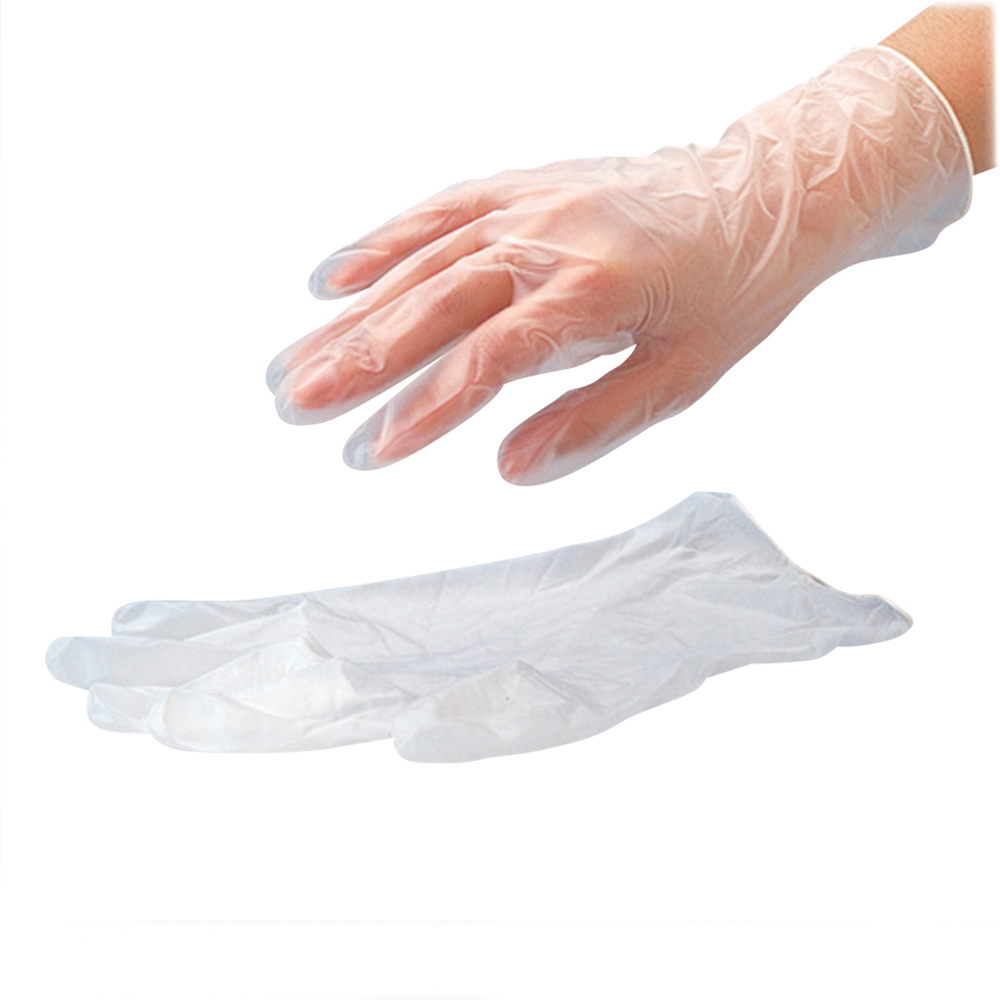 Super Pure PVC Gloves Powder Free Clean Pack L 1 Box (50 Pairs/Bag x 2 Bags)
