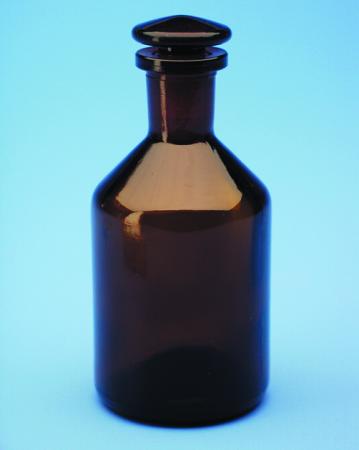 VOLAC Amber glass reagent bottle 250ml, with solid amber glass stopper