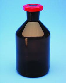 Amber glass reagent bottle 500ml, with PP stopper